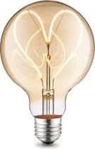 Home Sweet Home - Edison Vintage E27 LED filament lichtbron Globe - Amber - 9.5/9.5/13.5cm - G95 Heart - Retro LED lamp - Dimbaar - 4W 280lm 2700K - warm wit licht - geschikt voor E27 fitting