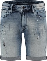 Purewhite - Heren Skinny Fit Korte Broek - Blauw - Maat 30