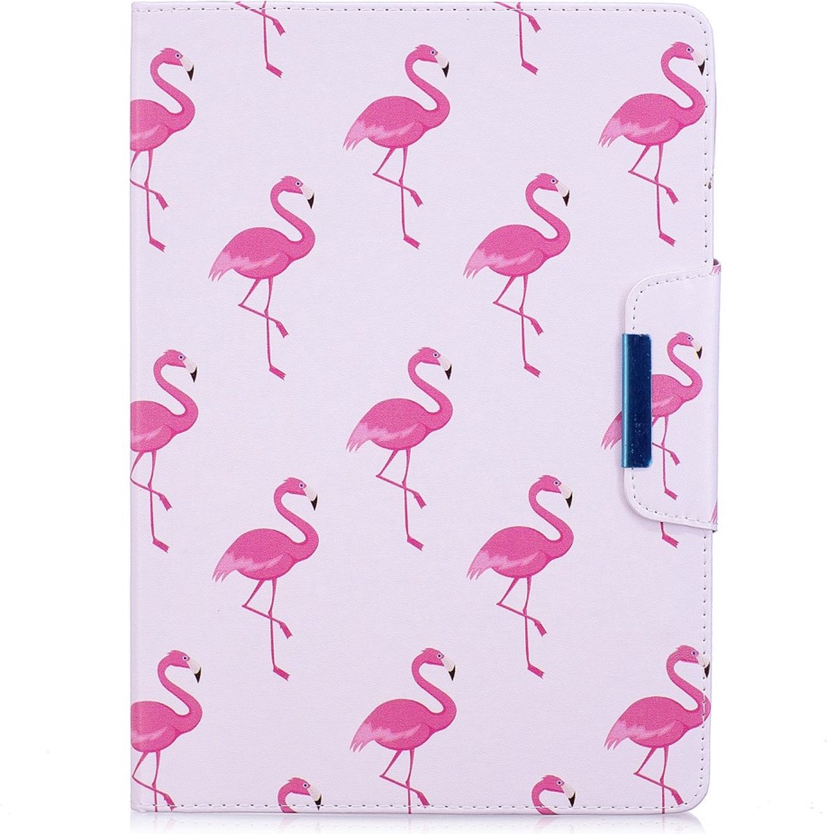 Peachy Flamingo flipcase leder hoes standaard geschikt voor iPad 2017 2018 - Wit Roze