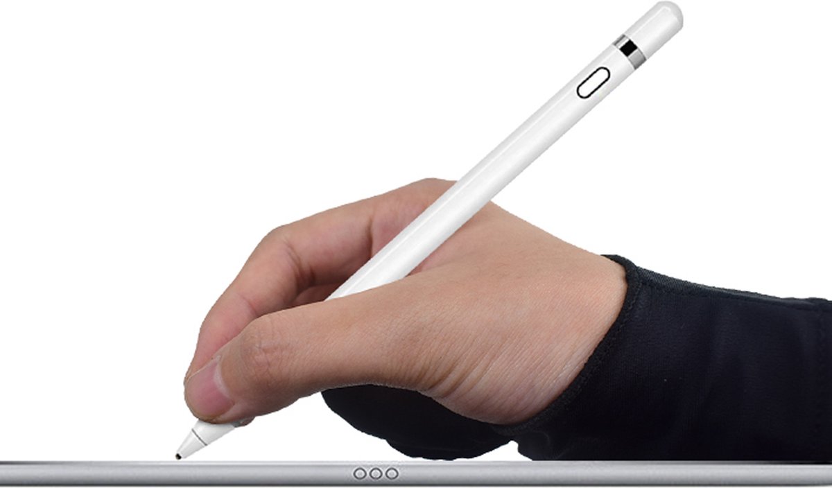 Peachy Anti-Touch handschoen sleeve Drawing Glove geschikt voor Apple Pencil & Samsung Stylus - Zwart