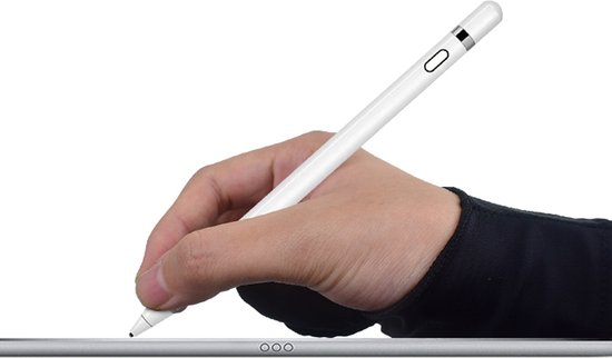 Peachy Anti-touch handschoen sleeve Apple Pencil Samsung Stylus - Zwart Rechterhand