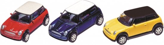 Foto: Modelauto mini cooper 7 cm rood