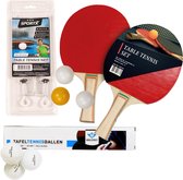 Jouez au Tennis de table ou au ping-pong avec un ensemble de 2 raquettes et 9 x balles de tennis de table et un filet de table