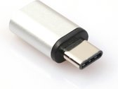 Peachy Micro USB naar USB C adapter zilver