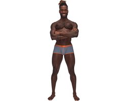 Male Power Uplift Mini Short - L grey Small