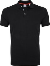 Blue Industry - Knit Polo Zwart - Modern-fit - Heren Poloshirt Maat S