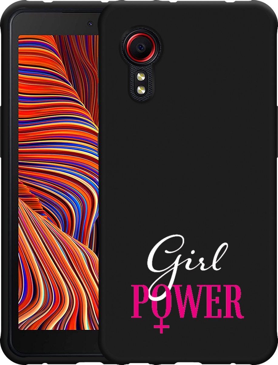 Galaxy Xcover 5 Hoesje Zwart Girl Power - Designed by Cazy