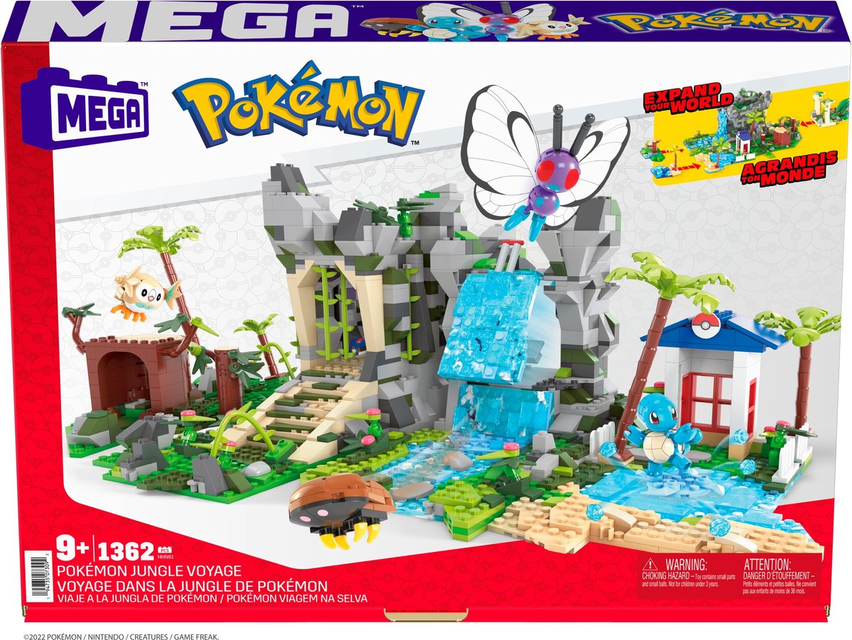 MEGA Bloks Pokémon Avontuur in de Jungle - 1362 blokken - Bouwstenen
