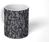 Mok - Koffiemok - Patronen - Bladeren - Zaden - Mokken - 350 ML - Beker - Koffiemokken - Theemok