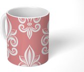 Mok - Koffiemok - Vintage - Bloemen - Roze - Design - Mokken - 350 ML - Beker - Koffiemokken - Theemok