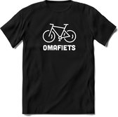Omafiets T-Shirt Heren / Dames - Perfect wielren Cadeau Shirt - grappige Spreuken, Zinnen en Teksten. Maat S