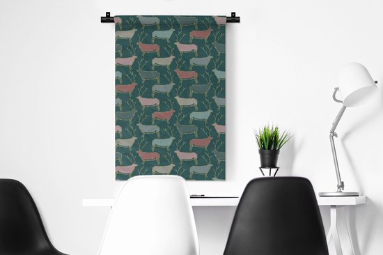 Tapisserie - Tapisserie - Motifs - Cerf - Vert - 60x90 cm - Tapisserie