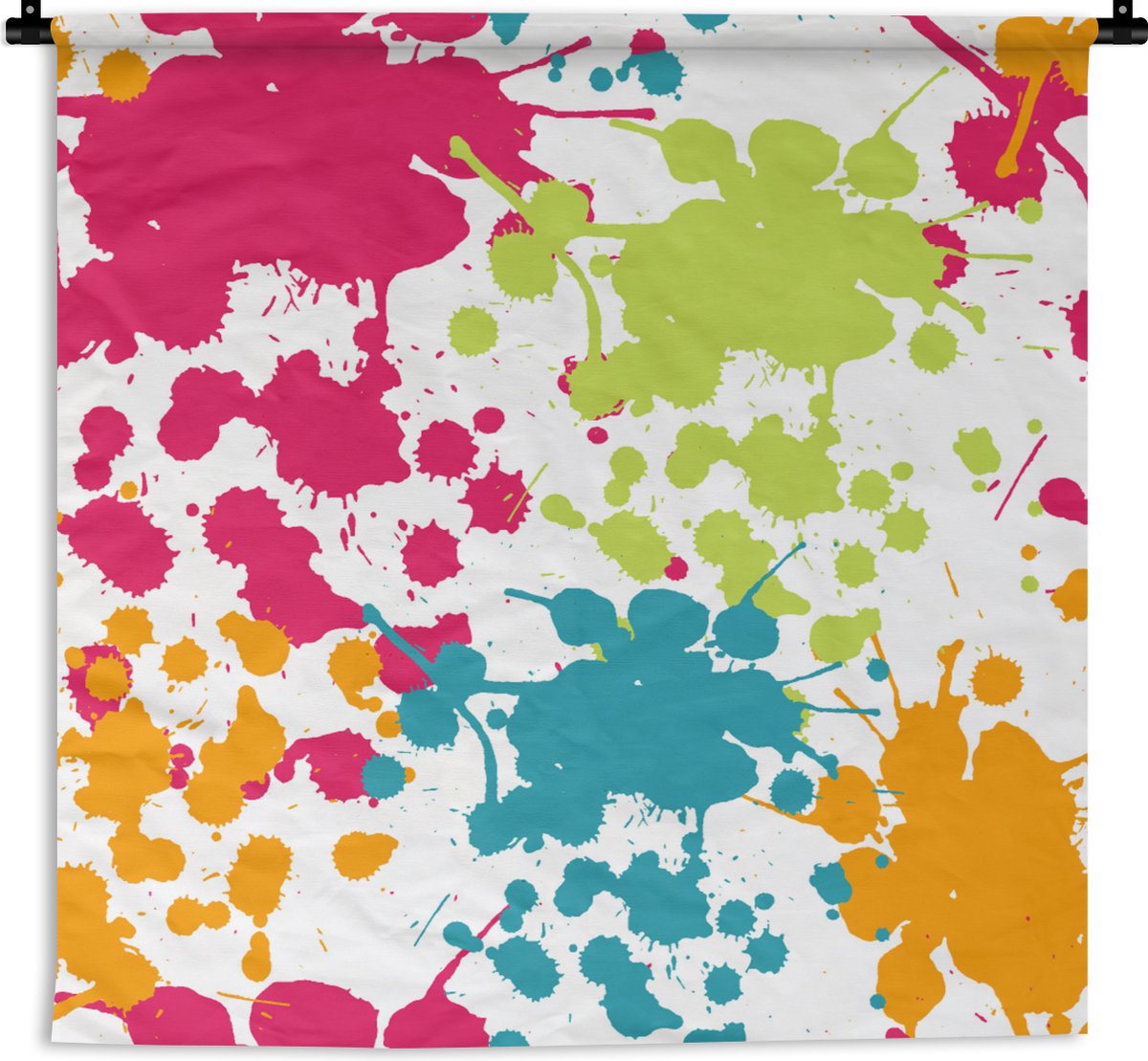 Wandkleed - Wanddoek - Patronen - Verf - Regenboog - 60x60 cm - Wandtapijt