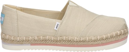 Toms Dames Espadrilles Alpargata Platform Rope Beige - Maat 38,5