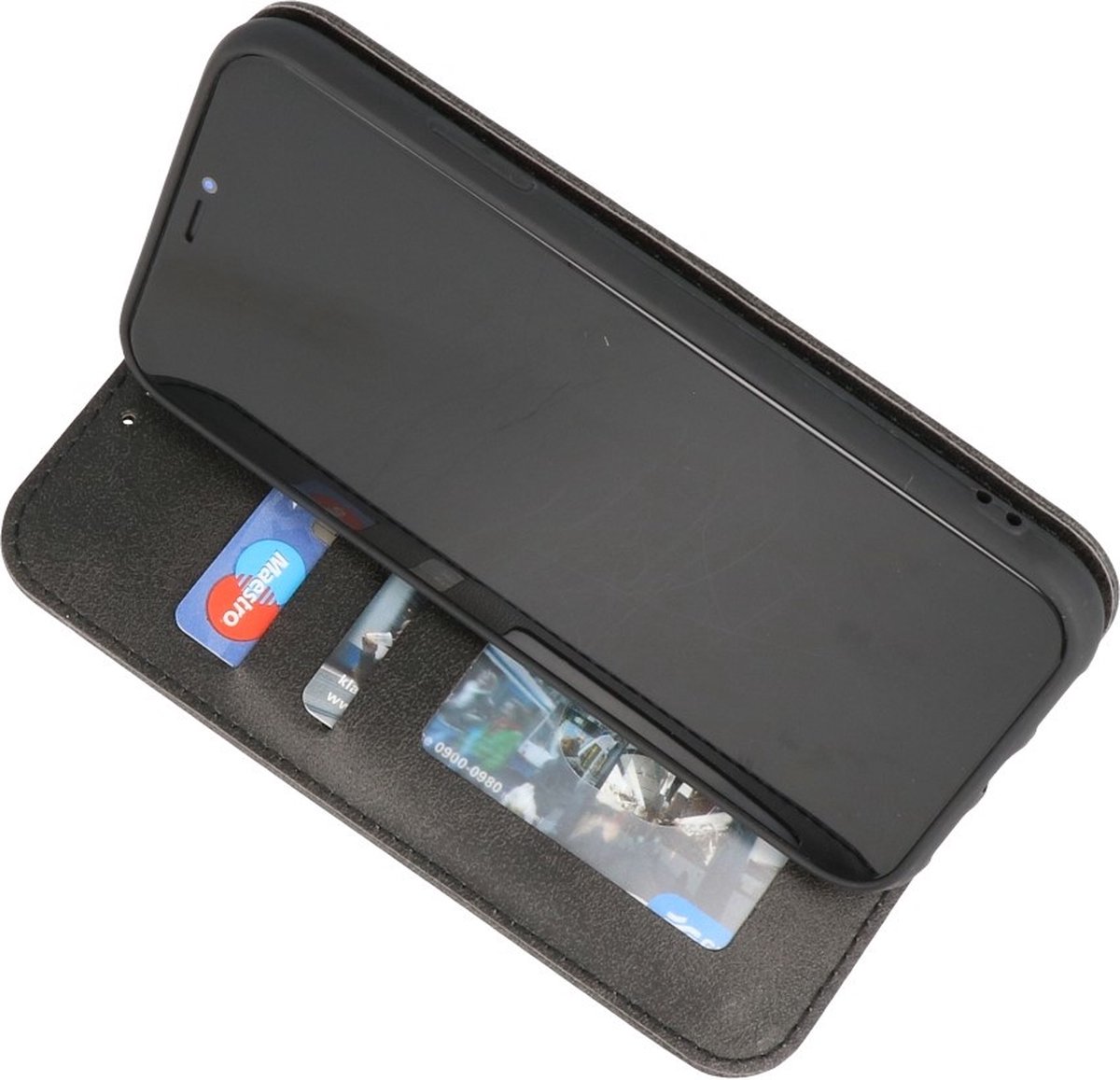 Magnetisch Folio Book Case - Hoesje Geschikt voor Samsung Galaxy S22 Zwart