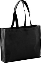 Draagtas / goodie-bag / schoudertas / boodschappentas in de kleur zwart 40 x 32 x 11 cm