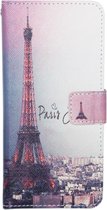 ADEL Kunstleren Book Case Hoesje Geschikt voor Samsung Galaxy J7 (2016) - Parijs Eiffeltoren