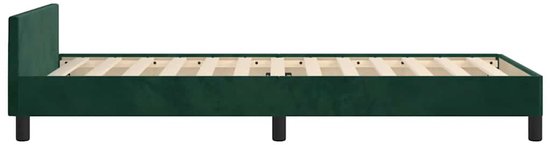 vidaXL Cadre de lit avec tête de lit Velours Vert foncé 80x200 cm