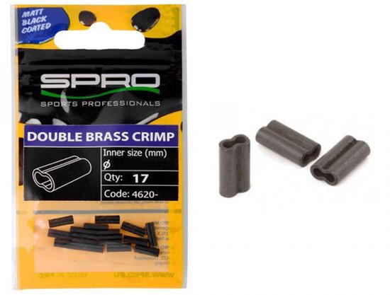 Spro Matt Black Double Brass Crimp - 0.7 x 1.5 x 6 mm van Spro — afbeelding 4