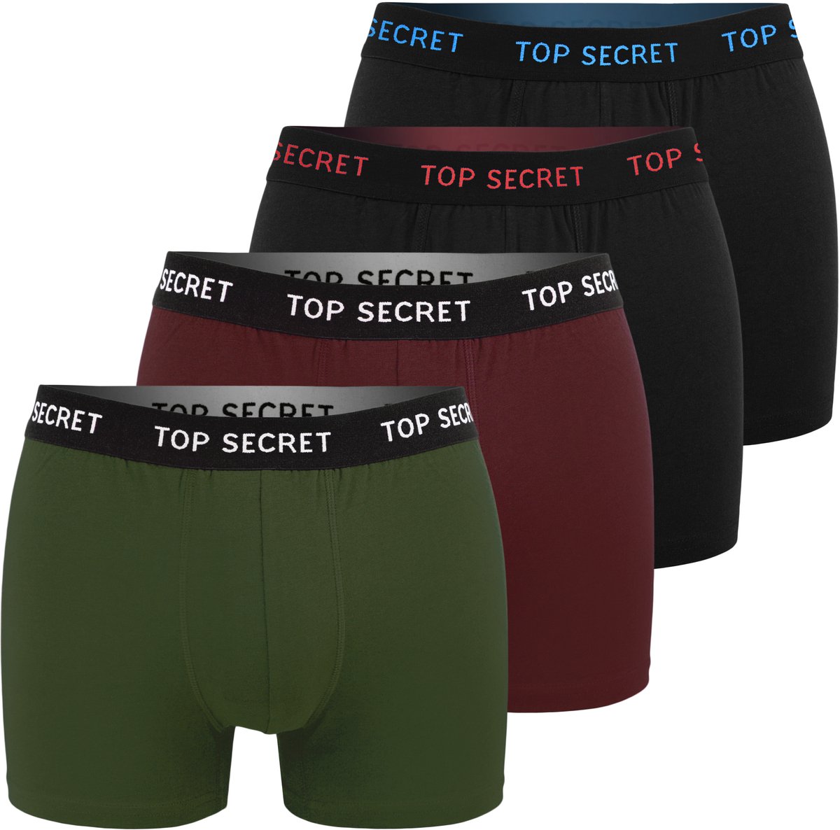 Top Secret Collectie - Heren Boxershort - Katoen - 4-pack - Maat L