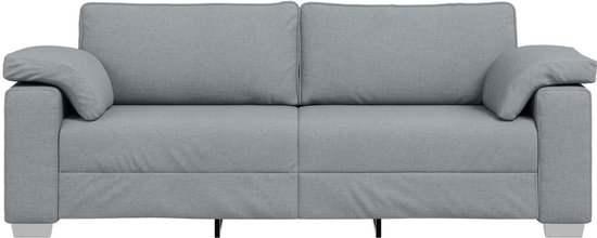 vidaXL - Canapé 3 places - Gris clair - 178 cm - Tissu