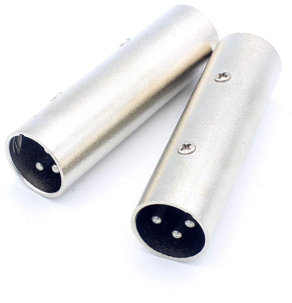 XLR Adapter - Koppelstuk Kabel - Audio Verbinding - Vergulde Connectoren - 2 Stuks - Zwart