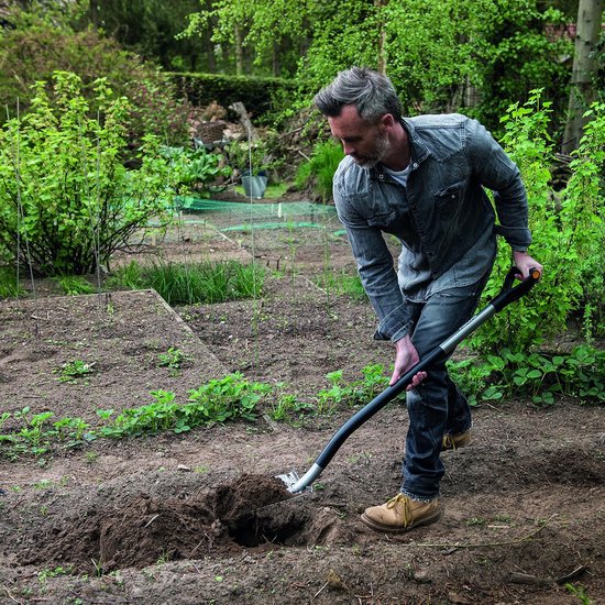 Tuingereedschap Spade - Scherpe Spade - Harde Grond Bewerken - Ergonomische Greep - 125 cm Lengte - Grijs Zwart van Tuingereedschap. — afbeelding 2
