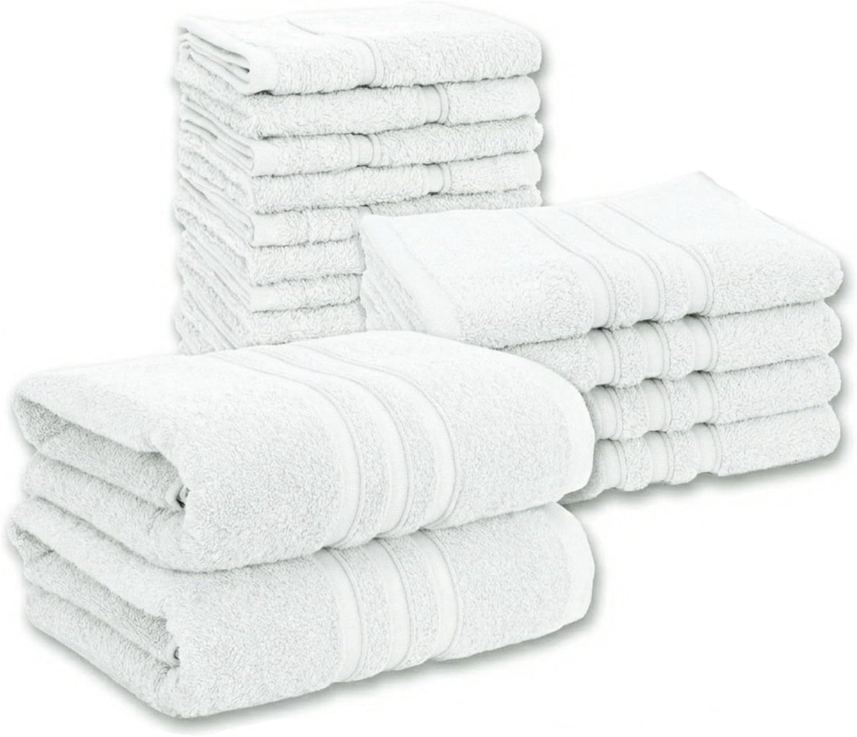 Handdoeken Set - Badlinnen Katoen - Dagelijks Gebruik - 100% Katoen Absorberend - Diverse 