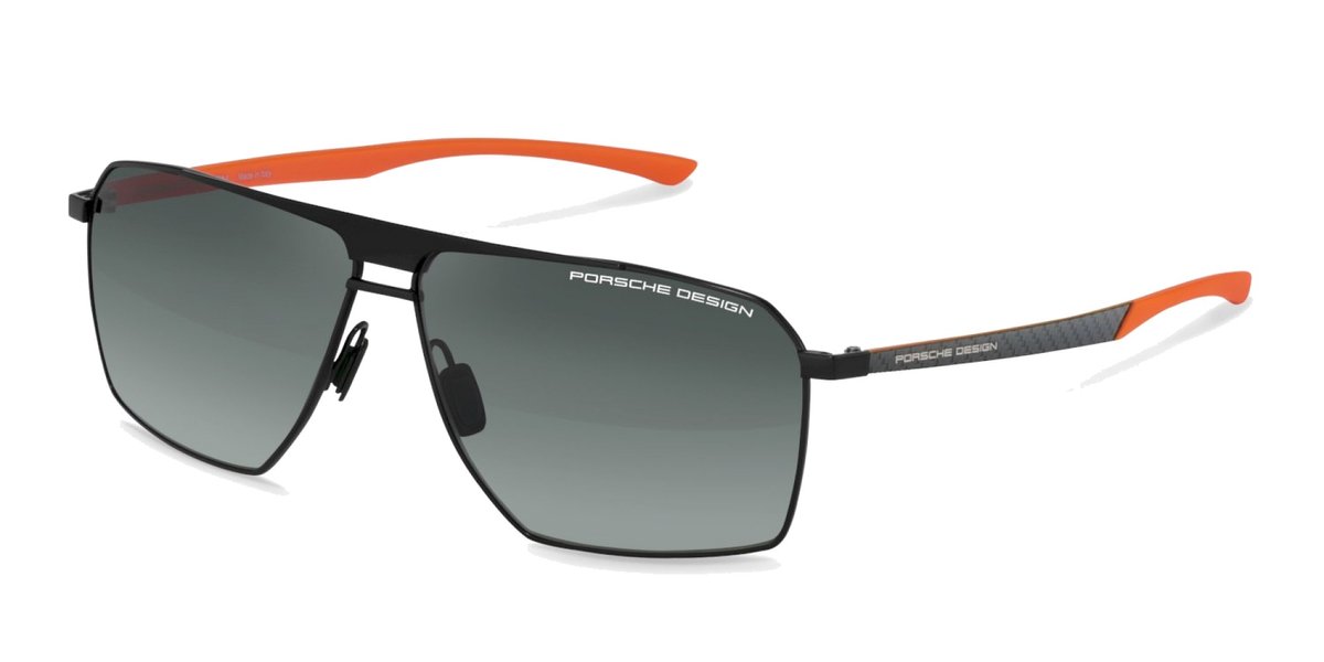 Porsche Design P8977 BLACK ORANGE/SMOKE SHADED 64/11/145 Unisex Zonnebrillen