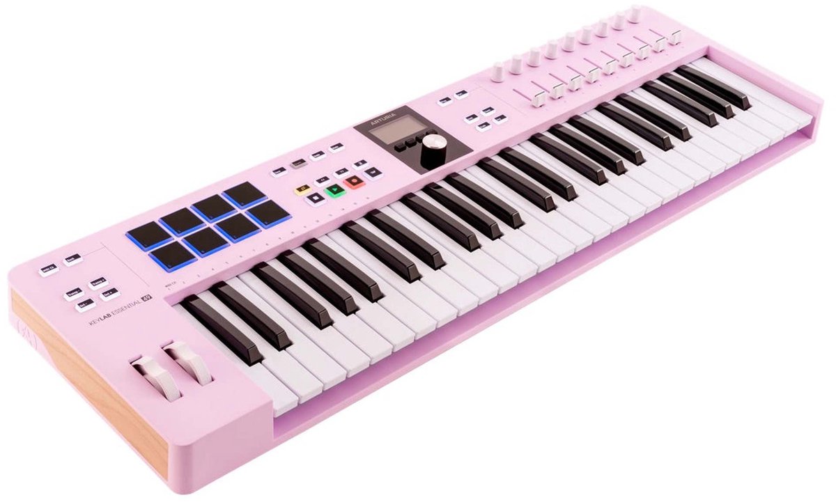 Arturia KeyLab Essential 3 49 Rose Quartz MIDI controller met 49 toetsen, pads en DAW-integratie