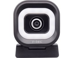 i-tec - Solomon 700 - Webcam - 4K - Ring Light - 2 microfoons - Streaming Webcam - Vloggers - Laptop & PC - Streaming - Plug & Play