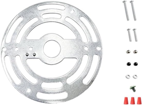 Plafondlamp montagebeugel zink wit 4 inch rond – stevige bevestigingsplaat voor hanglamp en wandlamp