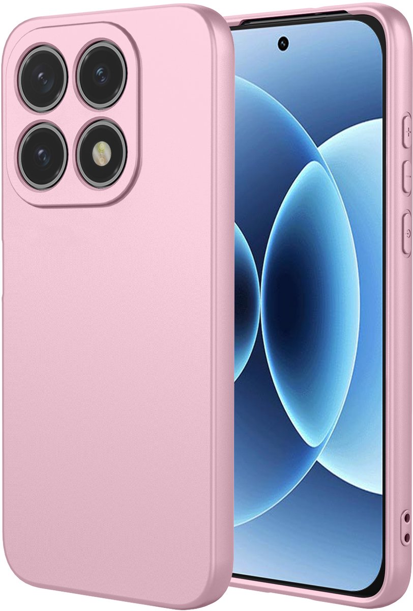 MobyDefend Hoesje - Geschikt voor Xiaomi 17 - Matte Siliconen Backcover - Licht Roze