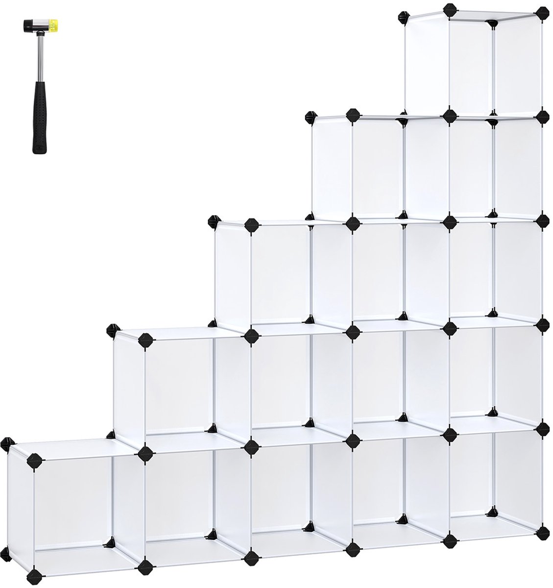 Modulair stellingsysteem - 16 kubussen - Wit
