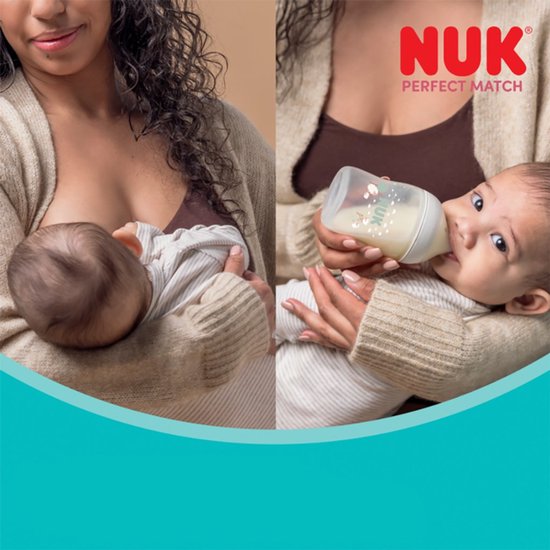 NUK Perfect Match Babyfles met Temperatuurindicator 150 ml - Siliconen Speen S 150 ml van Nuk — afbeelding 3
