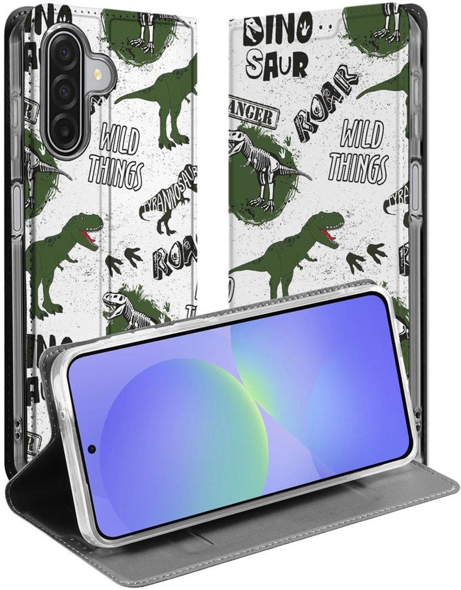 Stand Case Hoesje Samsung Galaxy A17 Dinosaurus