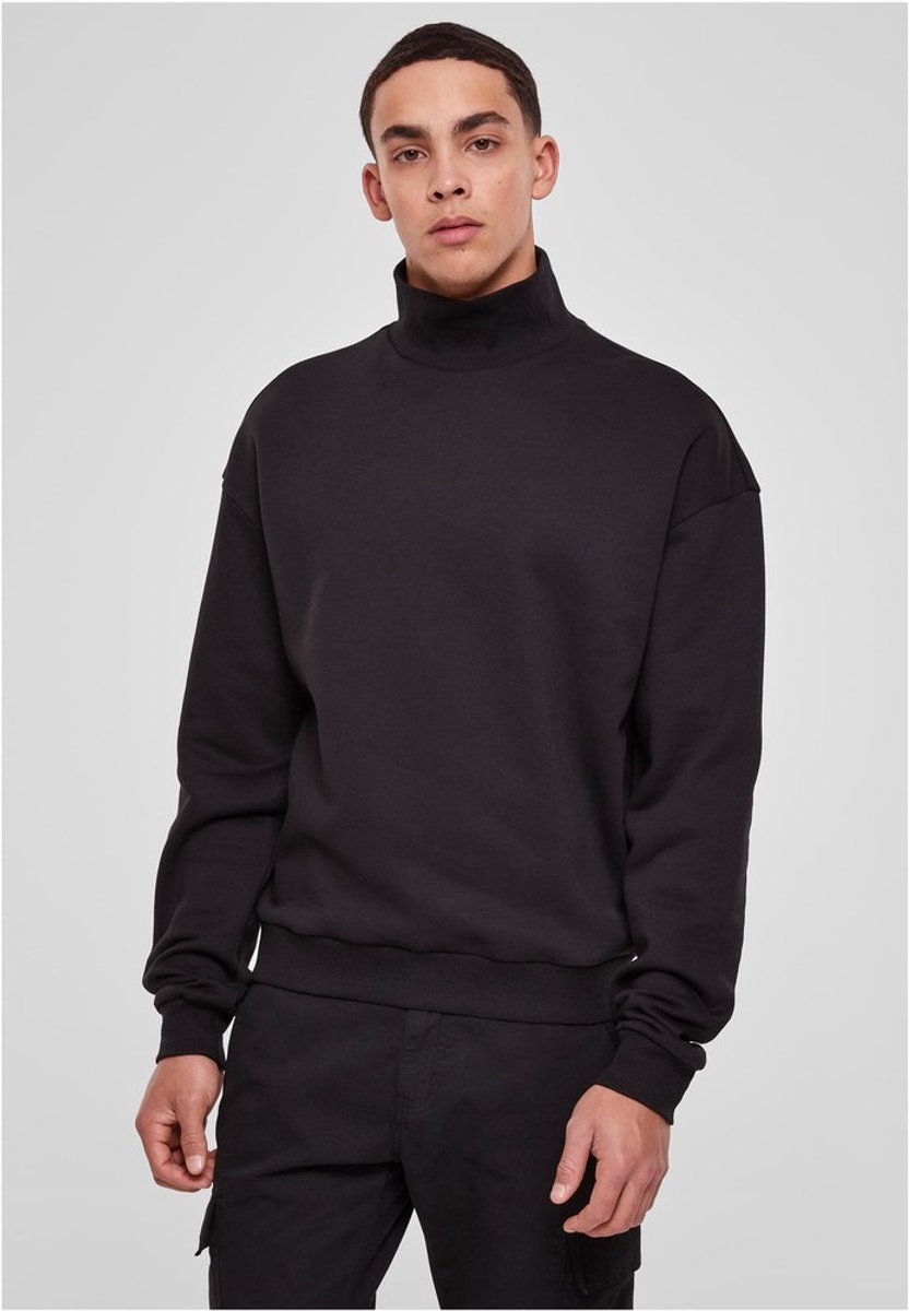 Urban Classics High Rib Neck Crew Sweater/trui M Zwart