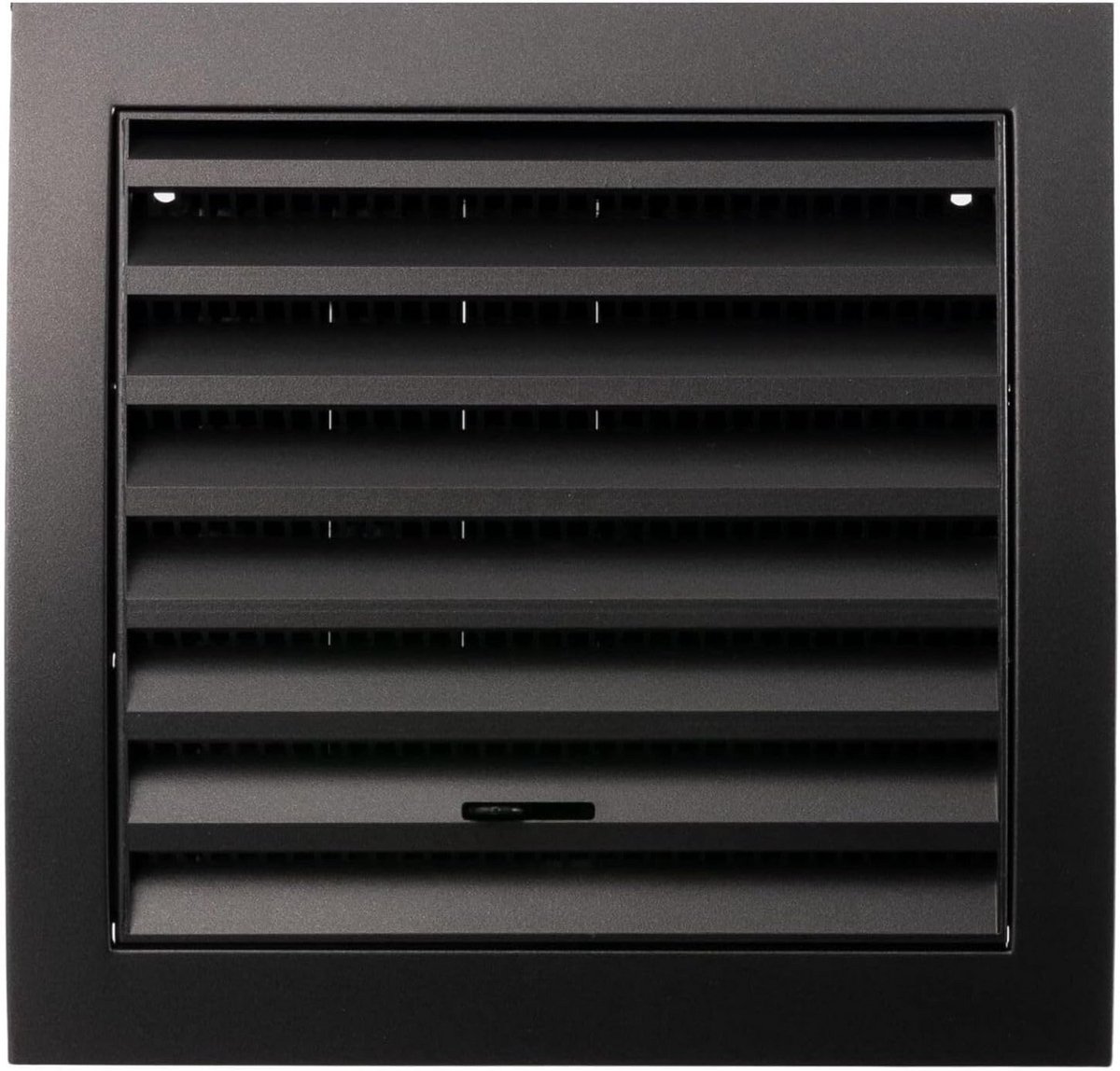 Ventilatierooster Rond Zwart 100 mm met Schuifregelaar en Flens