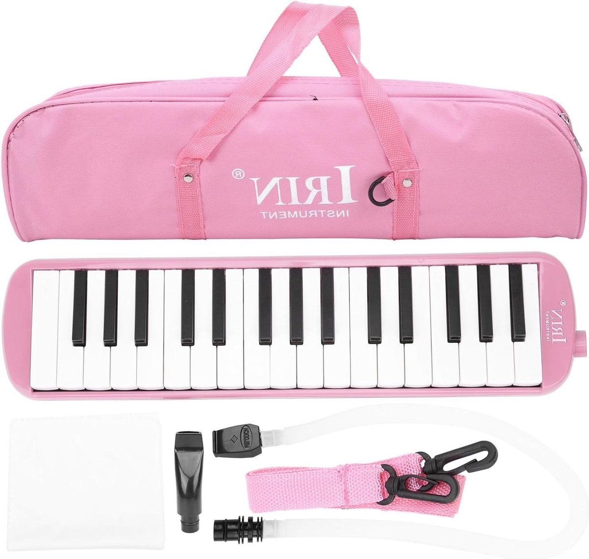 32 toetsen Melodica voor professionele muzikanten - inclusief draagtas - roze