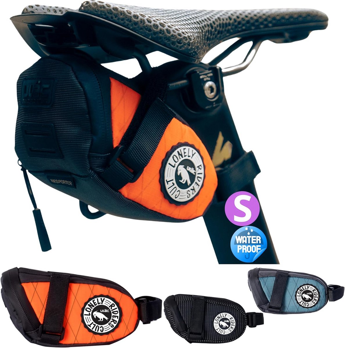 Compacte Fiets Zadeltas met Achterlichtbevestiging en Waterafstotend Materiaal