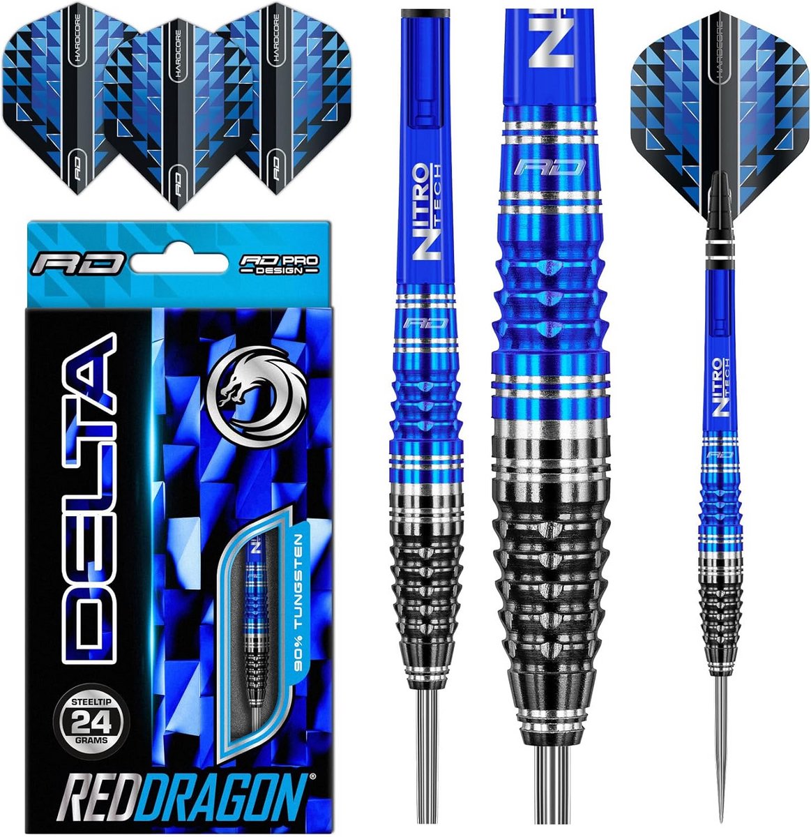 Professionele Tungsten Dartpijlen Set met Flights en Assen