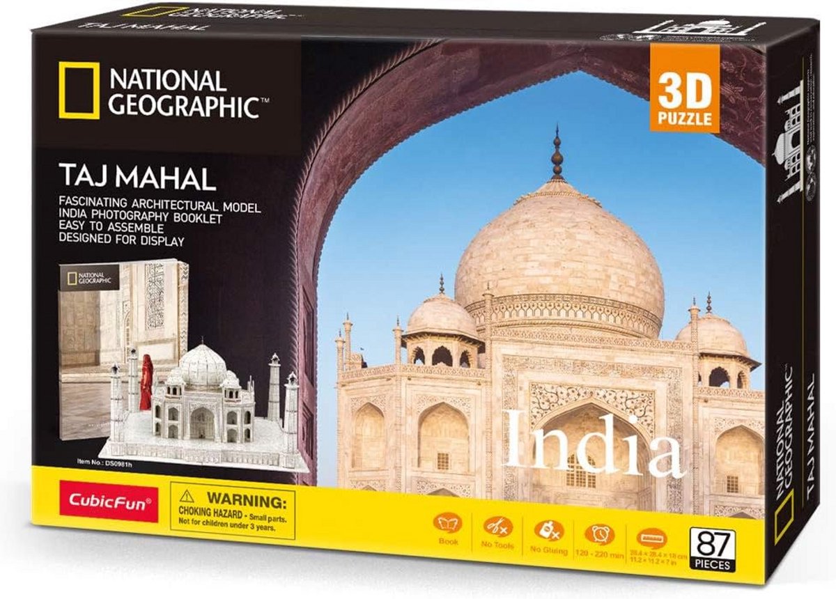 3D Puzzel van het Taj Mahal Monument - Groot Bouwpakket