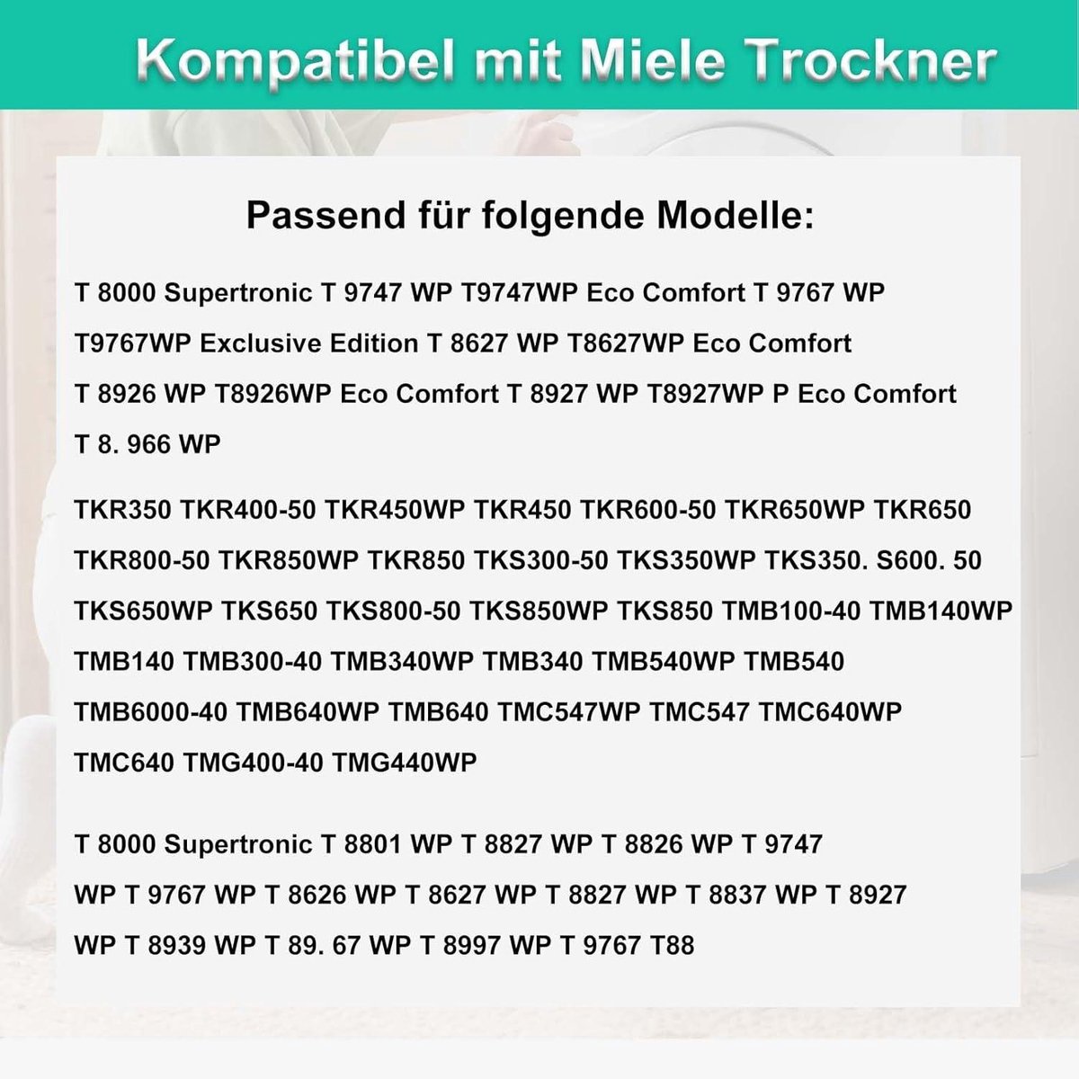 3-pack schuimfilter warmtepomp-wasdroger, vervangingsonderdelen thumbnail 4