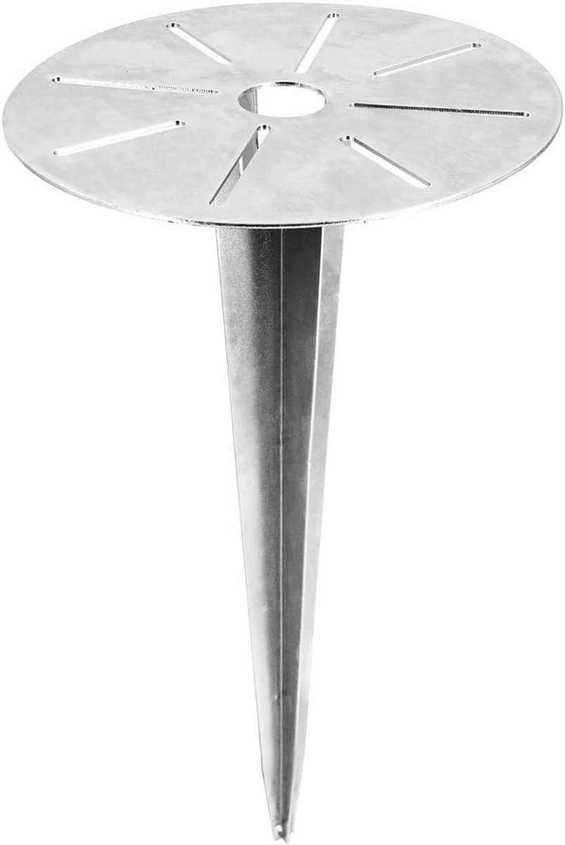 Set van 2 Universele Metalen Grondpennen 35cm Hoog voor Wegverlichting