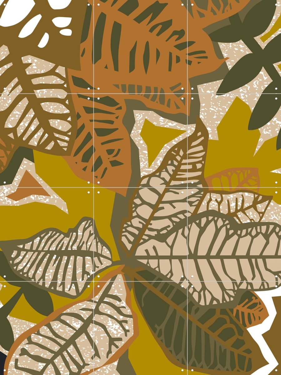 IXXI Croton, Megan Gallagher - 60 x 80 cm - Gratis ophangtool - Grote wanddecoratie en posters - Illustraties, Houtsnede, Slaapkamer, Woonkamer