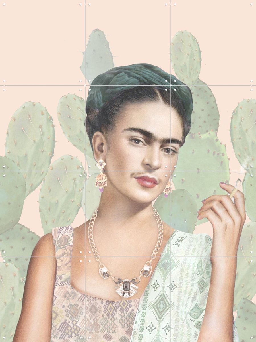 IXXI Couture Mexicane, Nettsch - 60 x 80 cm - Gratis ophangtool - Grote wanddecoratie en posters - Grafisch Ontwerp, Illustraties, Gang, Woonkamer