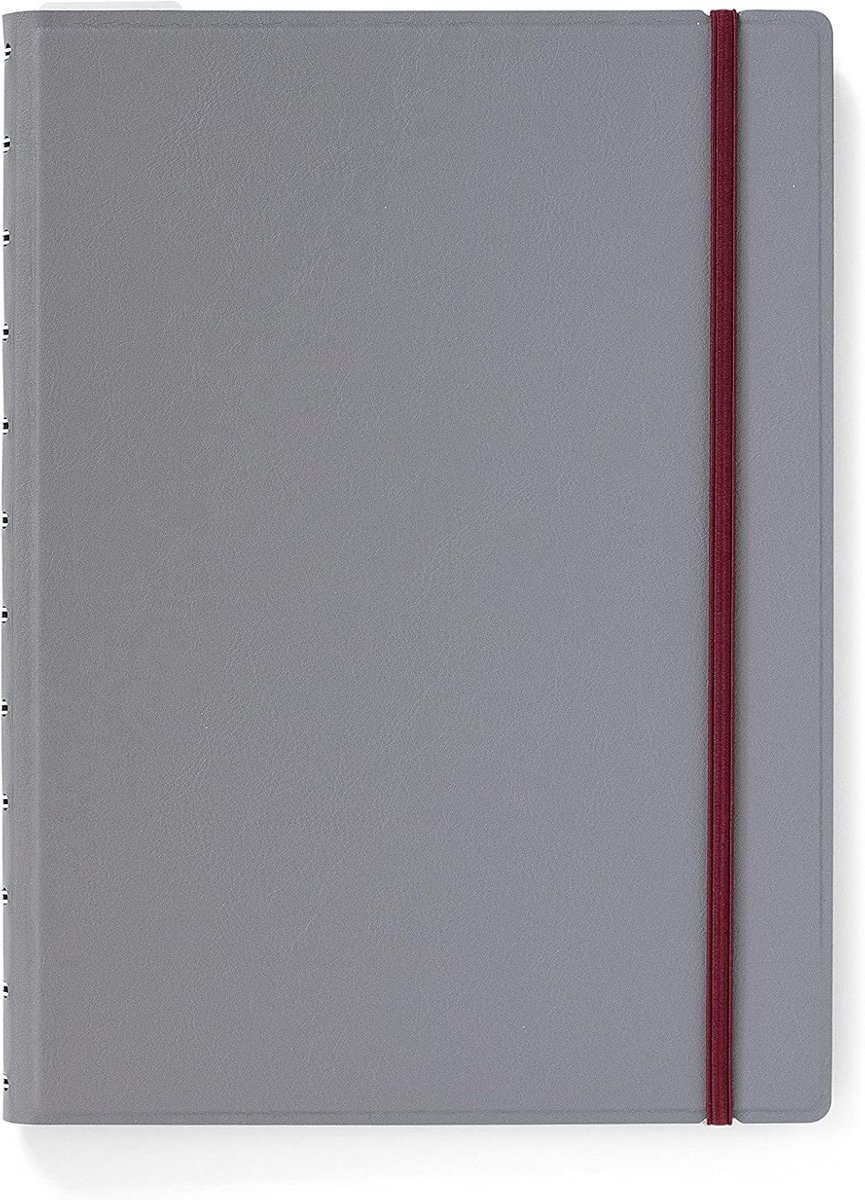 Navulbaar A4 Notitieboek met Elastische Sluiting - Grafiet Grijs