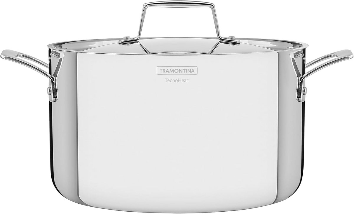 RVS Vleespan met Deksel 20 cm 3.5 Liter Geschikt voor Inductie