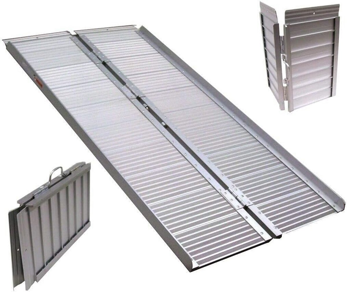 Opvouwbare Aluminium Rolstoelhelling 182 cm - Draagvermogen 270 kg - Antislip Laadplank