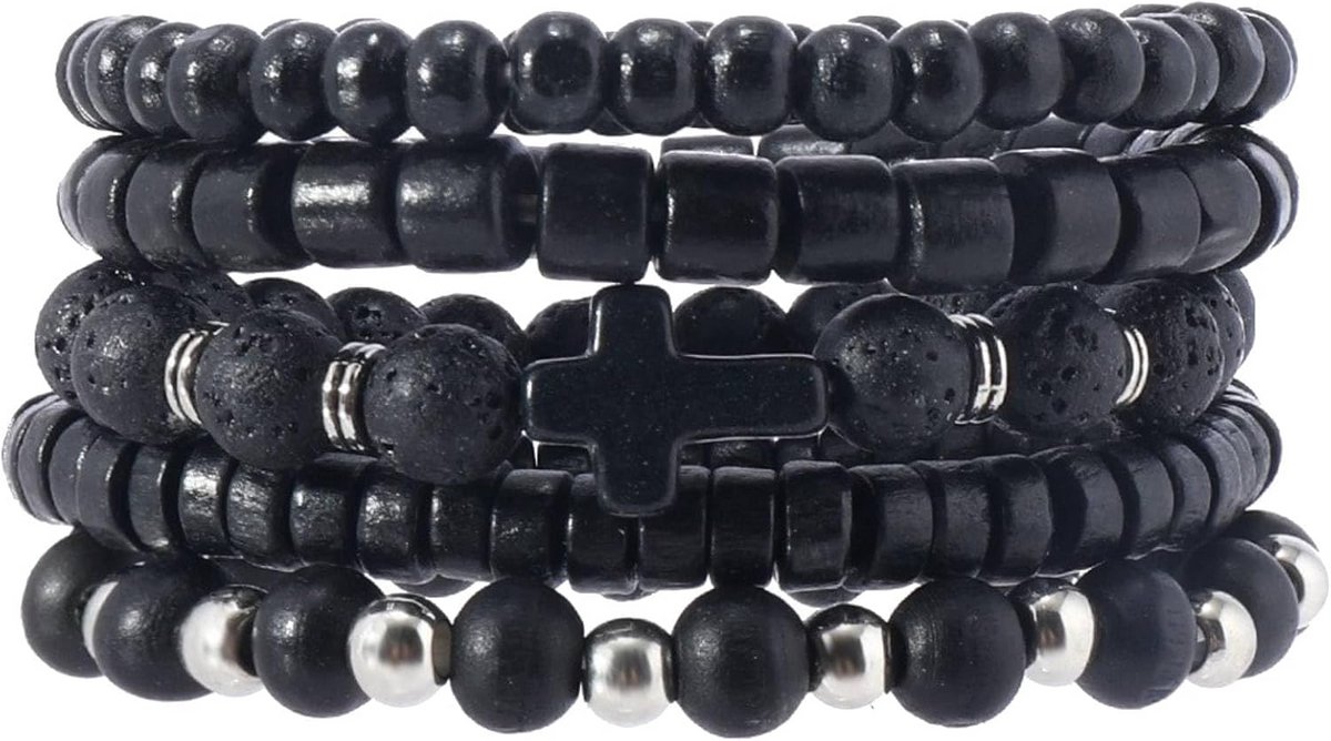 Houten Stretch Armbanden voor Dames en Heren - Mala Gebedskralen voor Meditatie